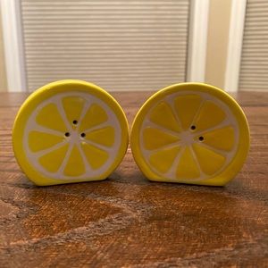 Lemon Slices Salt & Pepper Shaker Set, Lemon Salt & Pepper Shakers, Ceramic